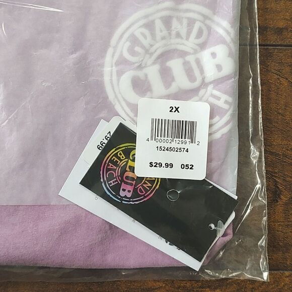 New With Tags Size 2X Women's Grand Beach Club Washed‎ Crop Tee - Picture 9 of 9